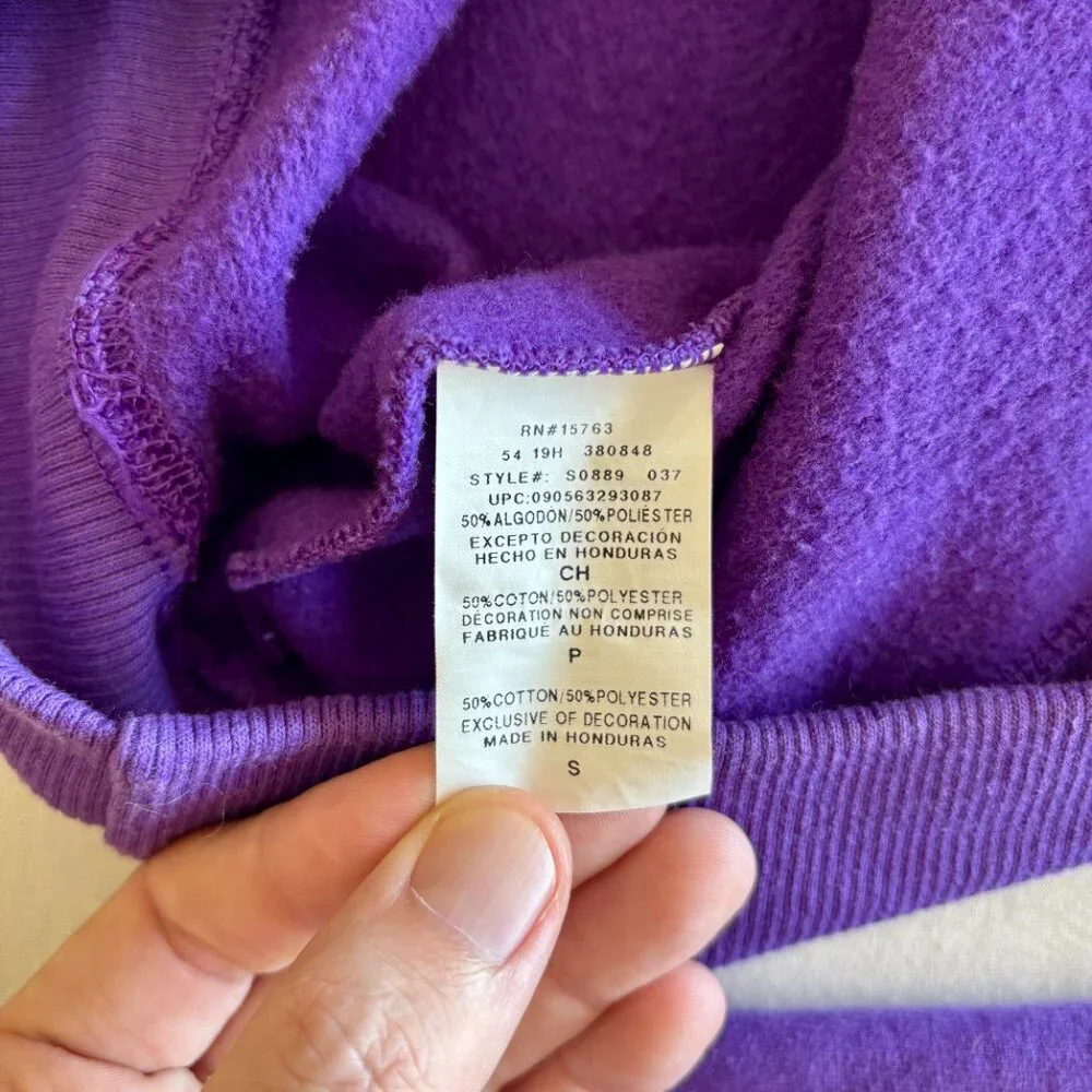 Unisex Champion Purple “Team Up” Hoodie Set Size S & M Matching Bundle - Picture 14 of 15